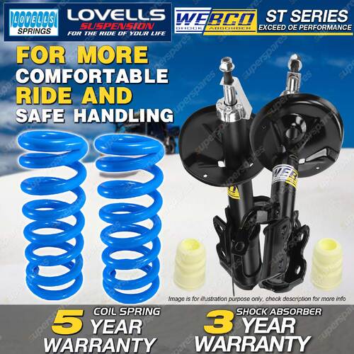 Front Webco Shock Absorbers Lovells STD Spring for TOYOTA COROLLA AE90 AE92 AE93