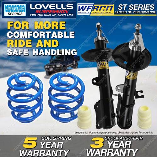 Rear Webco Shock Absorbers Sport Low Springs for TOYOTA COROLLA AE90 AE92 AE93