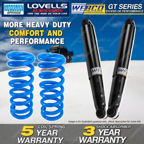 Rear Webco HD Shock Absorbers HD Raised Springs for LANDCRUISER LJ RJ 70 73