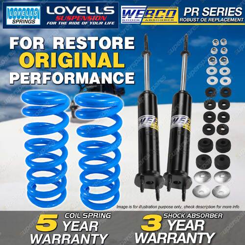 Front Webco Shock Absorbers Lovells STD Springs for FORD Falcon XD XE Sedan ESP