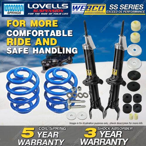 Front Webco Shock Absorbers Sport Low Springs for FORD Falcon AU Ute XR6 XR8