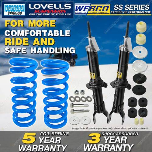 Front Webco Shock Absorbers Lovells STD Springs for FORD Falcon AU Ute XR6 XR8