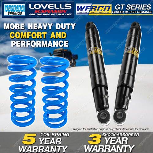 Rear Webco Shock Absorbers Lovells HD Raised Springs for FORD Maverick LWB Wagon