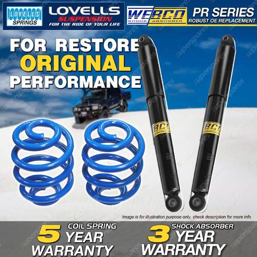 Rear Webco Shock Absorbers Lovells Super Low Springs for FORD Falcon BA BF I II