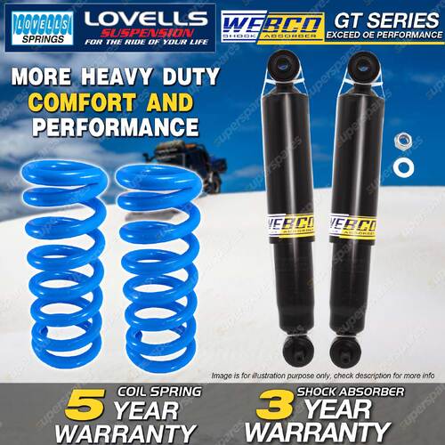 Rear Webco Shock Absorbers Lovells STD Springs for Ford Falcon Fairmont AU 98-02