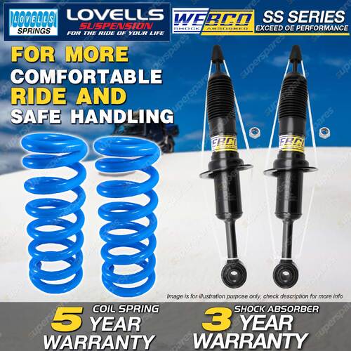 Front Webco Shock Absorbers Lovells Raised Springs for Ford Everest 16-18