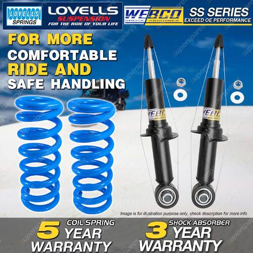 Front Webco Shock Absorbers Lovells HD Raised Spring for Ford Ranger PX3 Everest