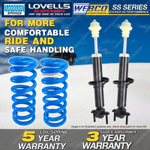 Front Webco Shock Absorbers Lovells Raised Springs for Volkswagen Amarok 2023-On