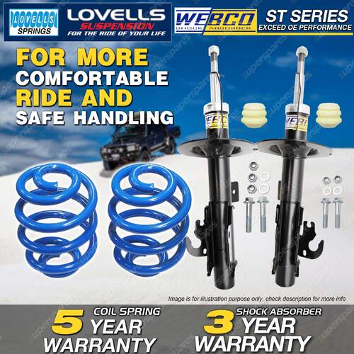 Front Webco Shock Absorbers Lovells Super Low Springs for Holden Commodore VF