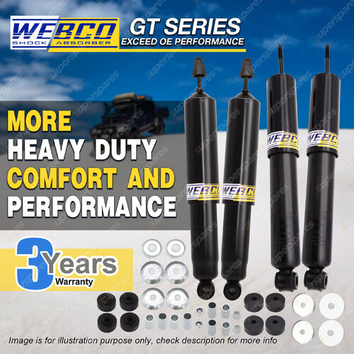 4 Pcs Front Webco HD Shock Absorbers for FORD BRONCO 4WD quad susp Wagon 80-89