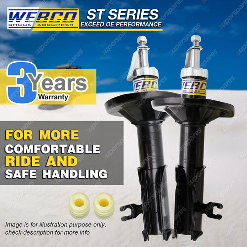 Front Webco Pro Shock Absorbers for MAZDA 323 BA11P Astina 1.8 Hatch Not ABS