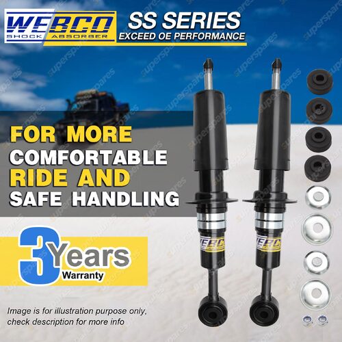 Pair Front Webco Pro Shock Absorbers for TOYOTA LANDCRUISER UZJ200R VDJ200R IFS