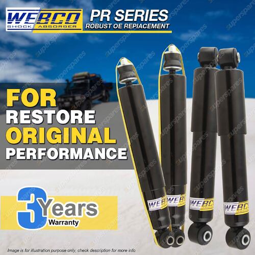 Front + Rear Webco Elite Shock Absorbers for LEYLAND MINI Sedan Jan-59-79