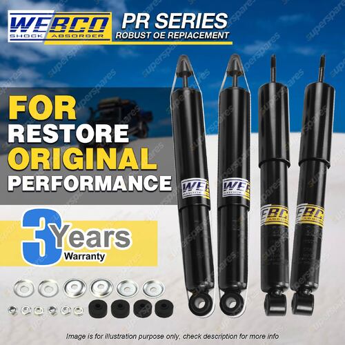 Front + Rear Webco ProM Shock Absorbers for NISSAN URVAN E23 Van Jan-78-86