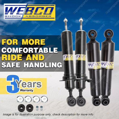 Front + Rear Webco HD Pro Shock Absorbers for NISSAN PATHFINDER R51 coil front