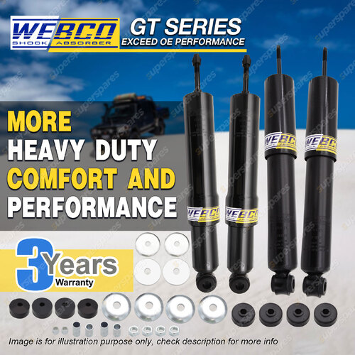 Front + Rear Webco HD Pro Shock Absorbers for FORD F SERIES F150 F250 2WD