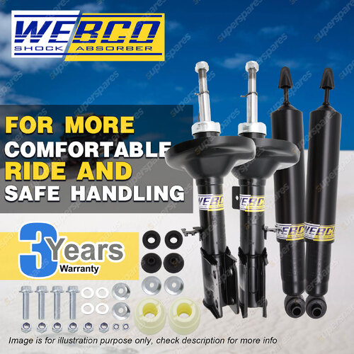 Front Rear Lower Webco HD Pro Shock Absorbers for HOLDEN COMMODORE SEDAN VZ