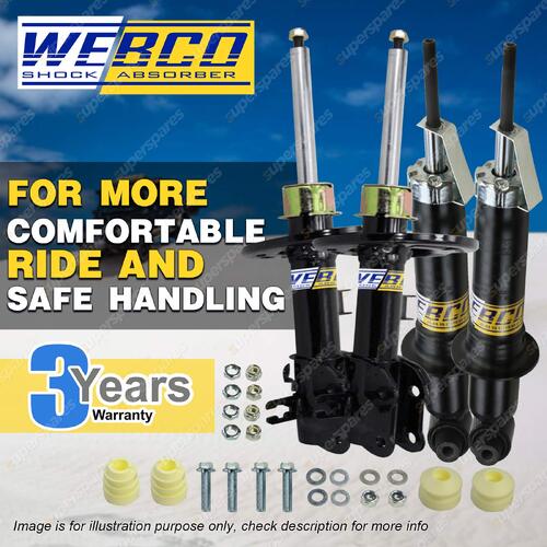 Front + Rear Webco Pro Shock Absorbers for HOLDEN COMMODORE SEDAN VE VE II 06-ON