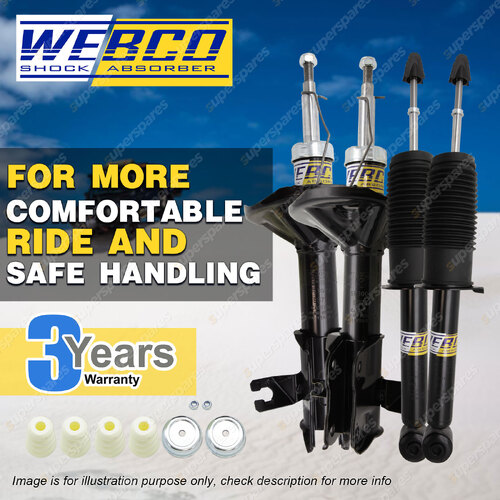 Front Rear Webco Pro Shock Absorber for PROTON M21 COUPE C99 1.3 1.5 Coupe 97-00