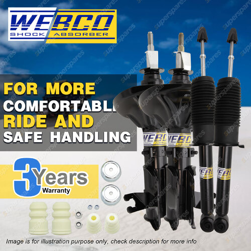 Front + Rear Webco Pro Shock Absorbers for MITSUBISHI LANCER CC 1.8 4WD GSR 2WD