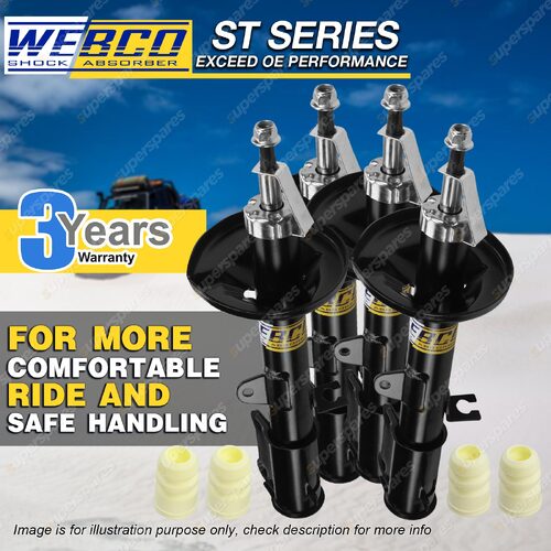 Front + Rear Webco Pro Shock Absorbers for TOYOTA COROLLA AE90 AE92 AE93 89-94