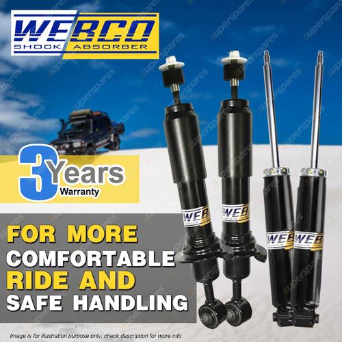 Front + Rear Webco Shock Absorbers for Ford Everest UA 4 Door SUV 2015-07/2018