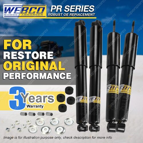 Front Rear Webco Pro Shock Absorbers for HOLDEN RODEO 2WD KB2 KBD2 R7 R9 eng Ute