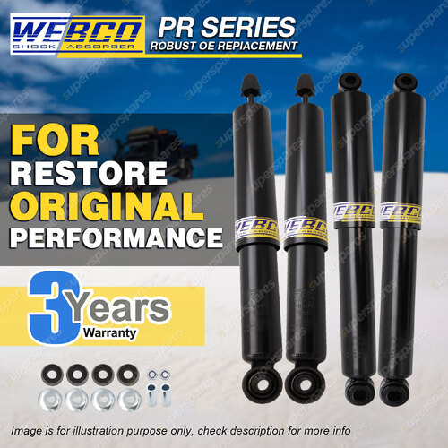 Front + Rear Webco Pro Shock Absorbers for TOYOTA HIACE KDH200 TRH200 Series