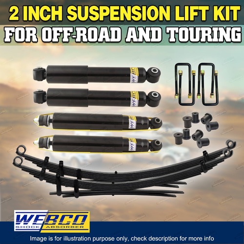 2 Inch 50MM Webco Shocks RAW Leaf Spring Easy Lift Kit for Nissan Navara D21 D22