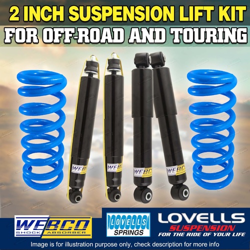 2 Inch 50MM Webco Shock Lovells Easy Lift Kit for Toyota Landcruiser HDJ UZJ 100