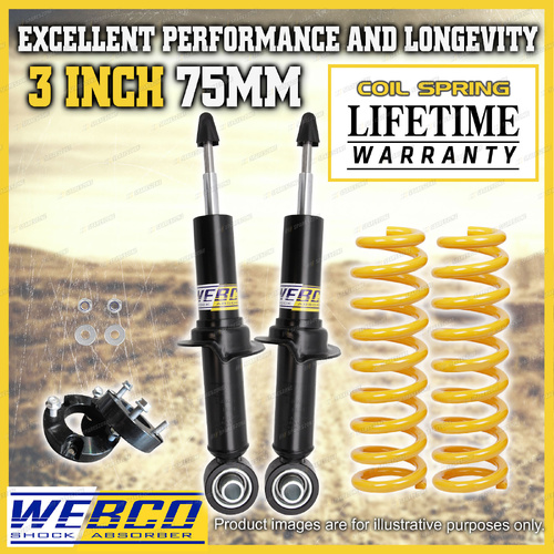 3" 75mm Front Webco Shock Absorbers Coils Strut Spacer for Ford Ranger PX3 18-22