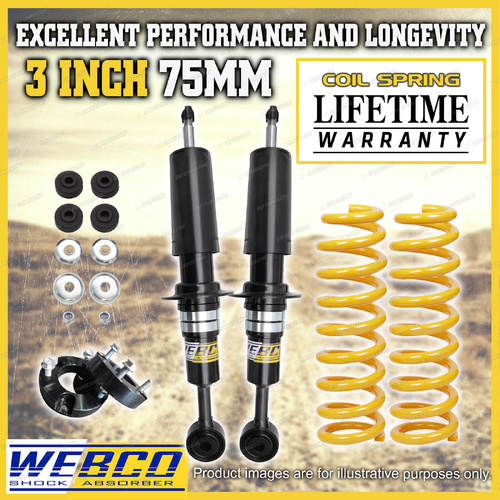 3" 75mm Front Webco Shock Absorbers Coil Strut Spacer for Toyota Landcruiser 200