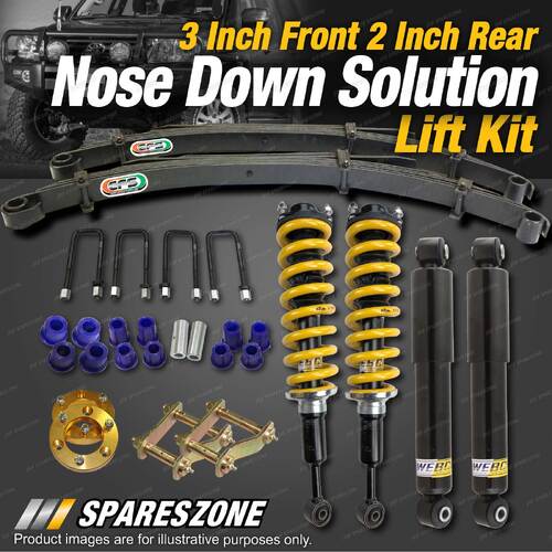 3 Inch Front + 2 Inch Rear Levelling Lift Kit EFS Leaf for Nissan Navara D40