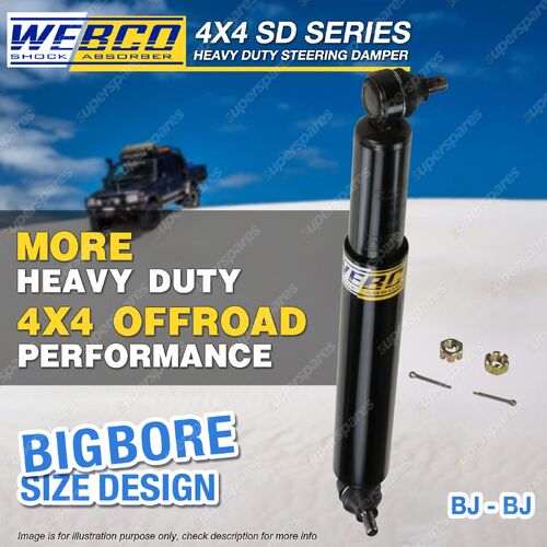 Webco 4X4 HD Big Bore Steering Damper BJ - BJ for Toyota Landcruiser 80 105 Ser