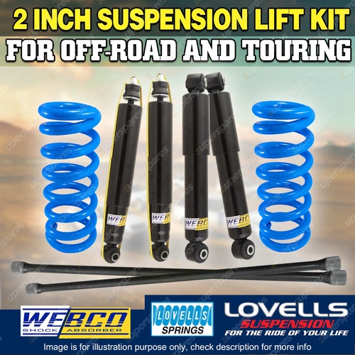 2" 50mm Webco RAW 4x4 Suspension Lift Kit for Toyota Landcruiser HDJ100 UZJ100