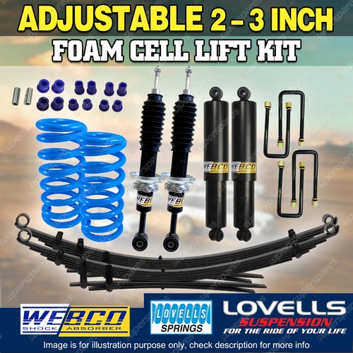 Adjustable 2 - 3 Inch Foam Cell Shock Lift Kit for Toyota Hilux Vigo KUN26 GGN25