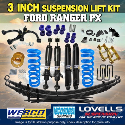 3" 75mm Suspension Lift Kit Webco RAW 4x4 Control Arm for Ford Ranger PX 12-18