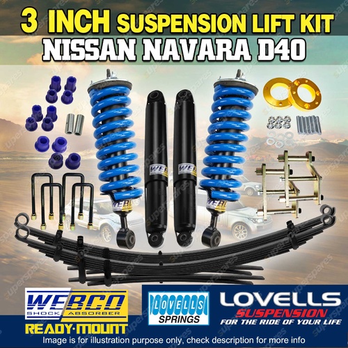 3 Inch 75mm Complete Strut Suspension Lift Kit for Nissan Navara D40 STX550