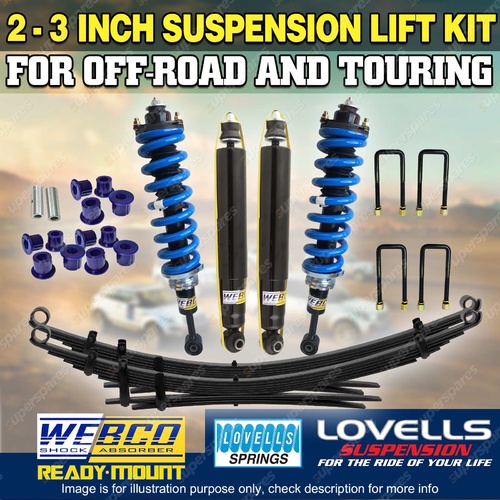 Adjustable 2 - 3 Inch Webco Complete Strut Lift Kit for Nissan Navara D40 05-On