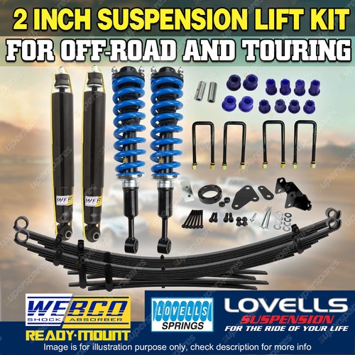 50mm RAW 4x4 Lovells Complete Strut Suspension Lift Kit Diff Drop for Mazda BT50