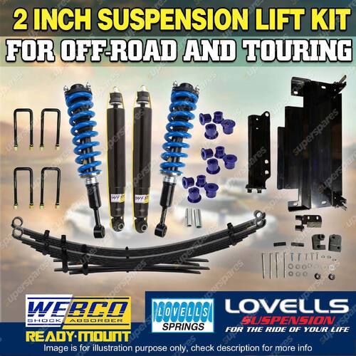 50mm Webco Complete Strut Suspension Lift Kit Diff Drop for Nissan Navara D40