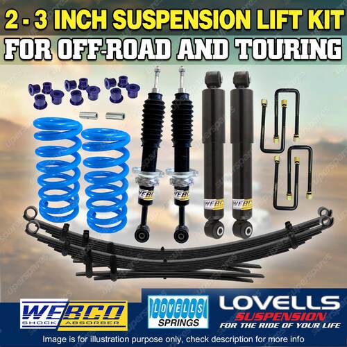 Adjustable 2"-3" Lovells Raw Shock Lift Kit for Toyota Hilux Vigo KUN26 GGN25