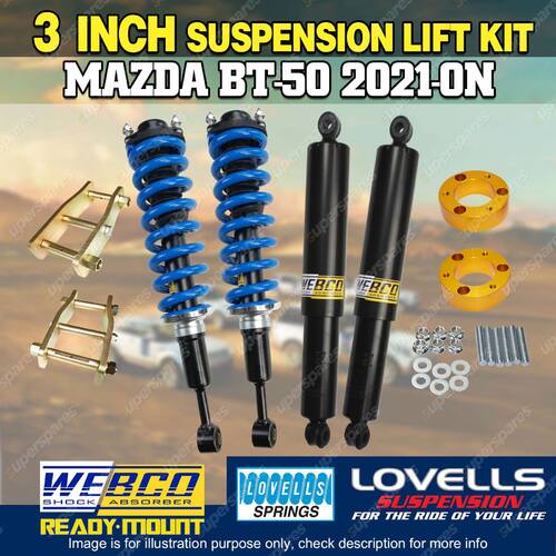 3 Inch 75mm Pre Assembly Easy Lift Kit Lovells Coil for Mazda BT-50 21-on