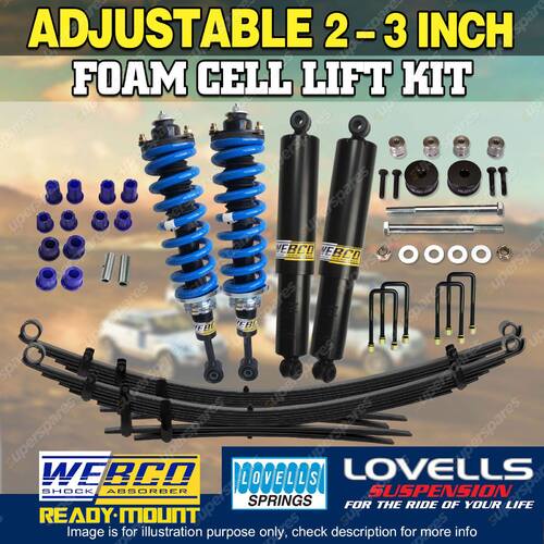 Adjustable 2 - 3 Inch Pre Assembled Foam Cell Lift Kit Lovells for Foton Tunland