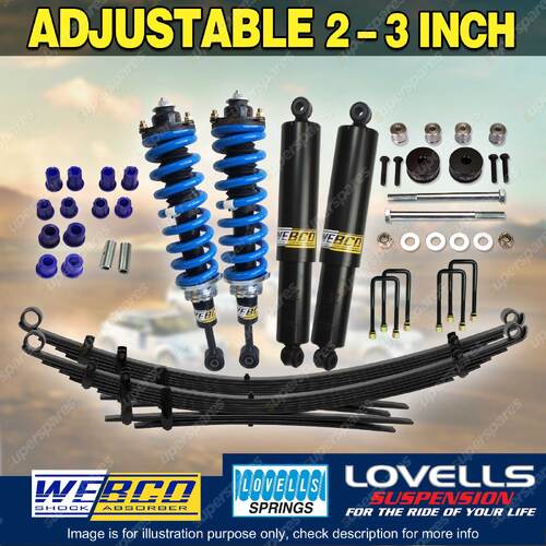 2"-3" ADJ Pre Assembled Foam Cell Lift Kit Diff for Toyota Hilux KUN26 GGN25