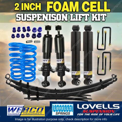 2" Foam Cell Lift Kit Lovells Coil Raw Leaf for Toyota Hilux KUN26R GGN25R 05-15