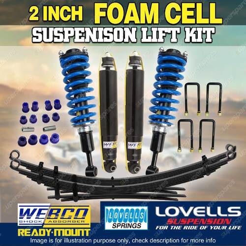 2" Pre Assembled Foam Cell Lift Kit Coil Raw Leaf for Toyota Hilux KUN26 GGN25