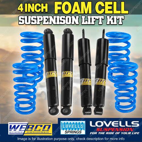 4" Lift Kit Foam Cell Shocks Lovells Coil for Toyota Landcruiser 80 105 Series