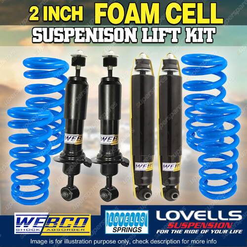 2" 50mm Foam Cell Lift Kit Lovells Coils for Mitsubishi Pajero NM NP NS NT