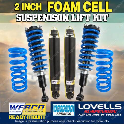 2" 50mm Foam Cell Lift Kit Complete Strut Lovells Coil for Toyota Prado 120 150